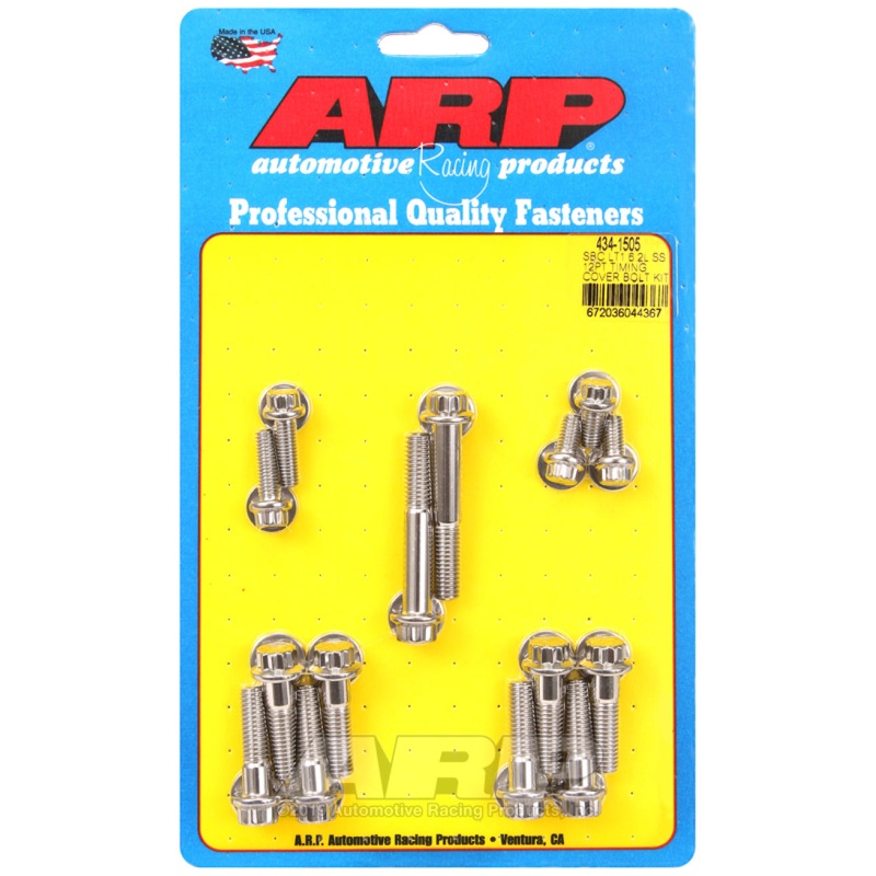 ARP Small Block Chevy LT1 6.2L 12pt Timing Cover Bolt Kit – Stainless Steel