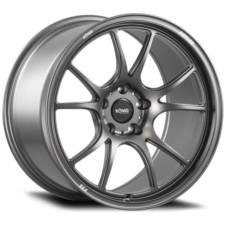 Konig Forged F3S 18X11 5X120.65 ET56 Satin Charcoal Knurled Bead