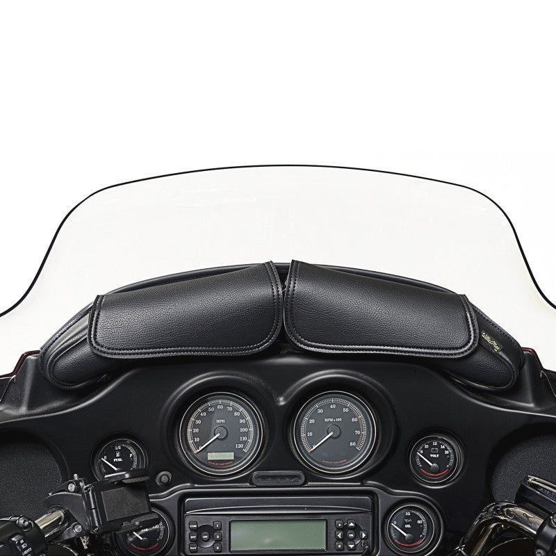 Willie & Max 06-13 HD FL/FLH/FLT/FLHT Two Pouch Windshield Bag (21.25inL x 6.5inH x 2.25inD) – Black