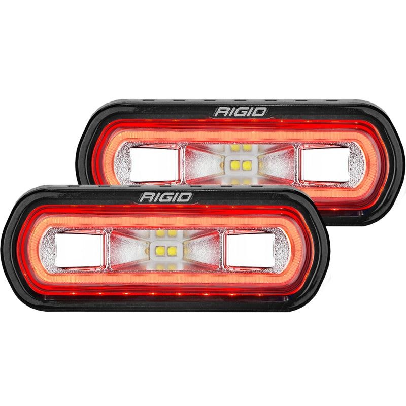 Rigid Industries SR-L Series Surface Mount LED Spreader Pair w/ Red Halo – Universal