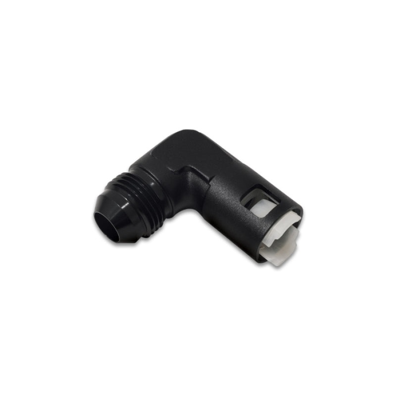 Vibrant 90 Degree Aluminum AN to Female Quick Connect -6AN – 0.375in Hose Size
