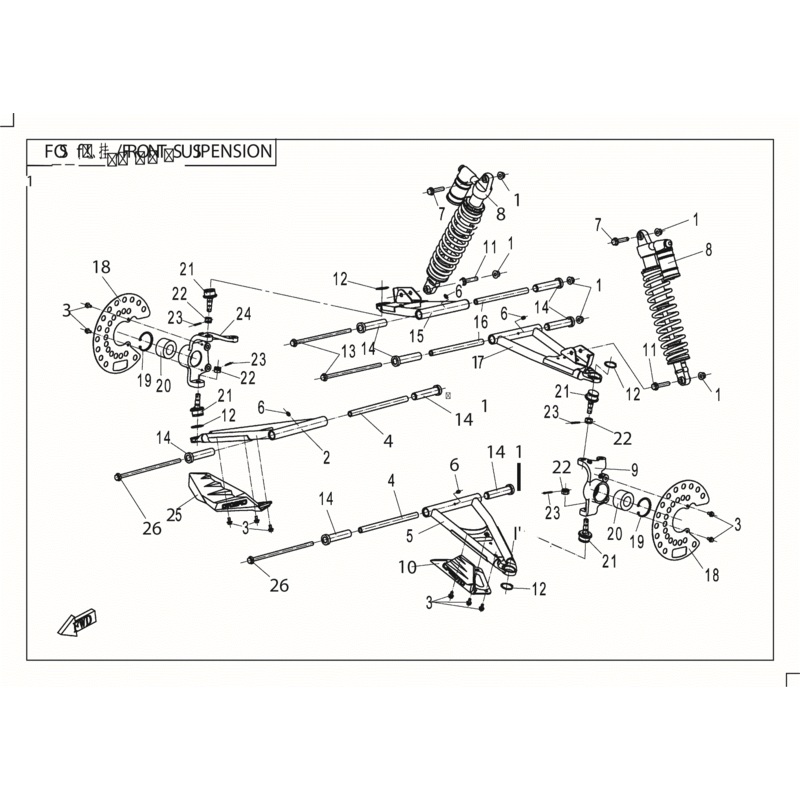 Front Lower Arm RH Pearl White (Pearl White) (Replaces 5Bwa-050210-0V200) by CF Moto