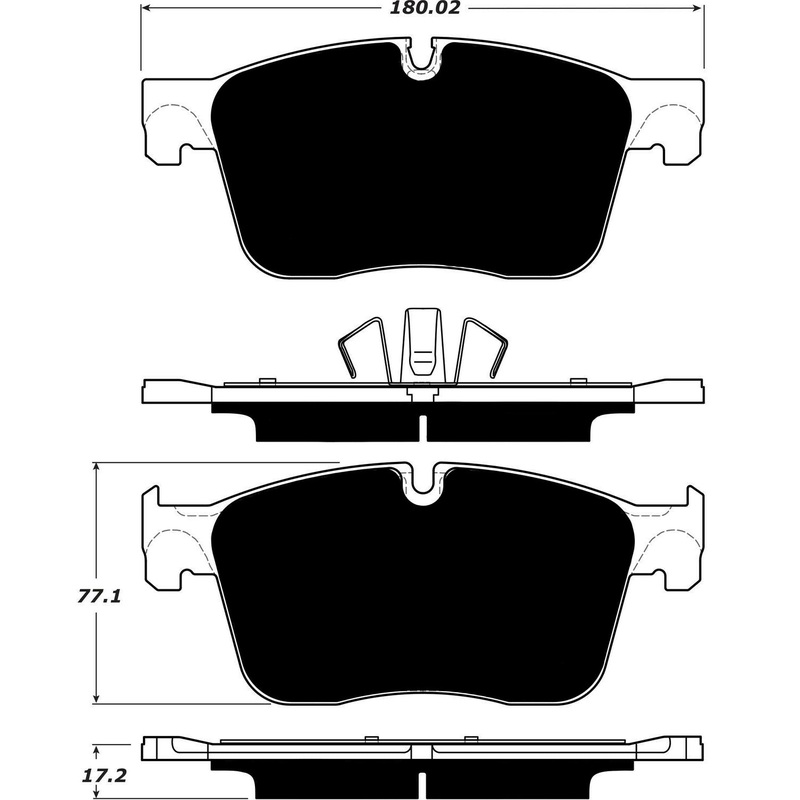 Porterfield Brake Pads for 2016 JAGUAR XE 18″