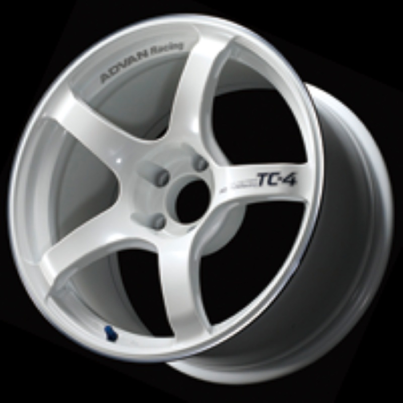 Advan TC4 17×8.0 +45 5-100 Racing White Metallic & Ring Wheel