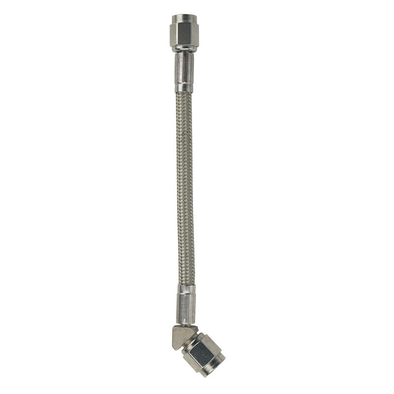 Fragola -3AN Hose Assembly Straight x 45 Degree 18in