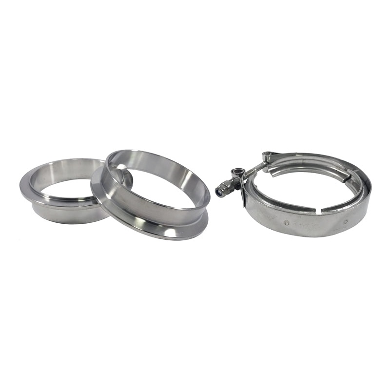 Torque Solution Stainless Steel V-Band Clamp & Flange Kit – 2.75in (70mm)
