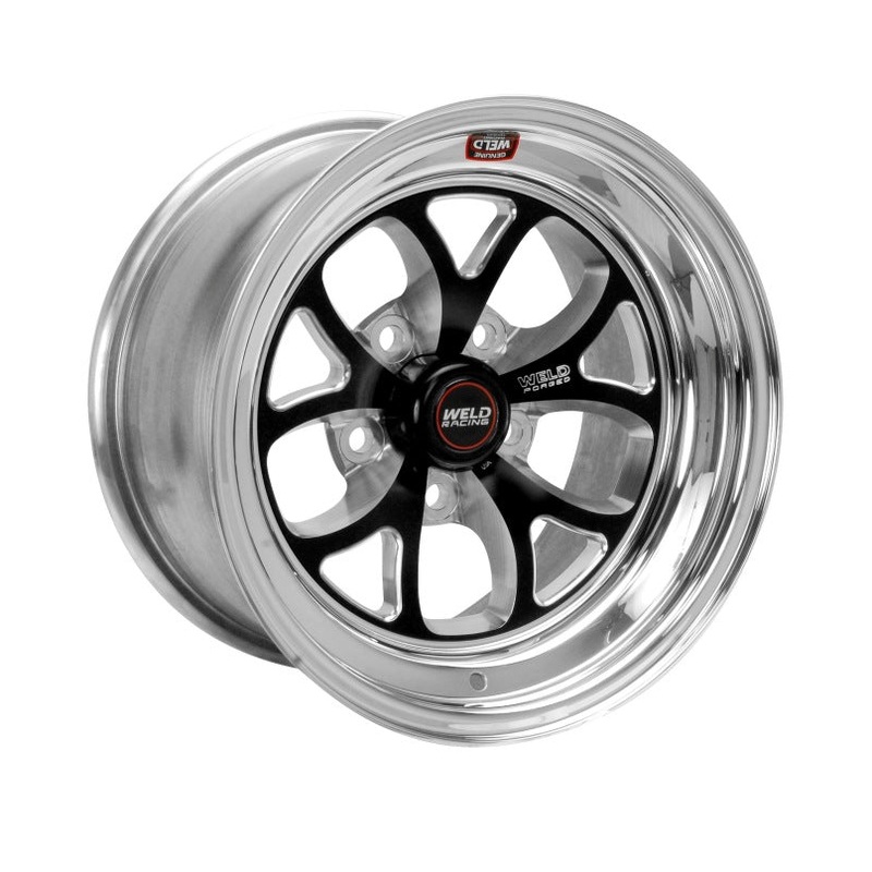 Weld S76 15×8 / 5×4.5 BP / 5.5in. BS Black Wheel (Medium Pad) – Non-Beadlock
