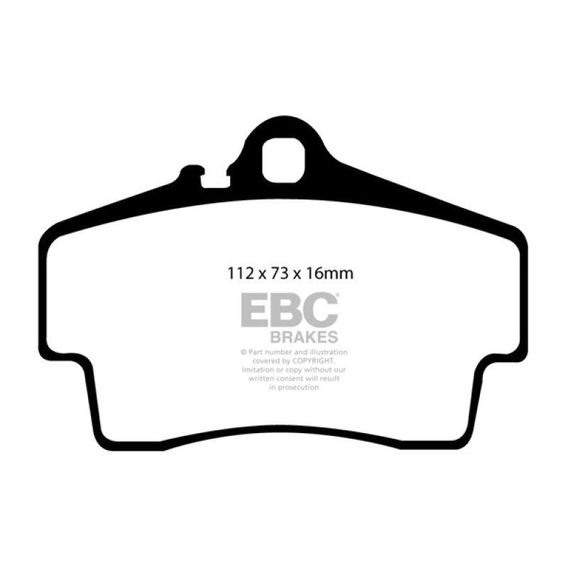 EBC 98-05 Porsche 911 (996) (Cast Iron Rotor only) 3.4 Carrera 2 Yellowstuff Rear Brake Pads