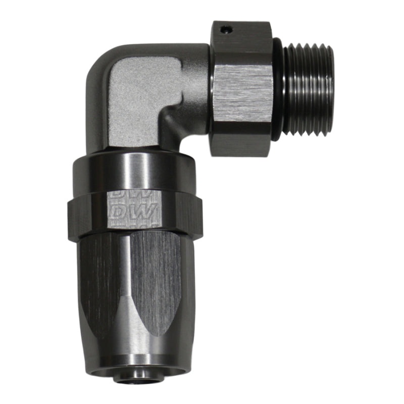 DeatschWerks 8AN ORB Female Swivel 90-Degree Hose End CPE – Anodized DW Titanium