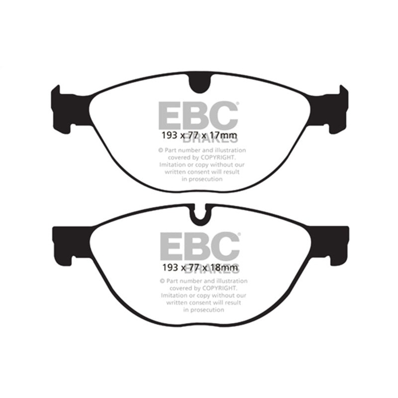 EBC 10-15 Jaguar XF 5.0 Supercharged (470) Yellowstuff Front Brake Pads