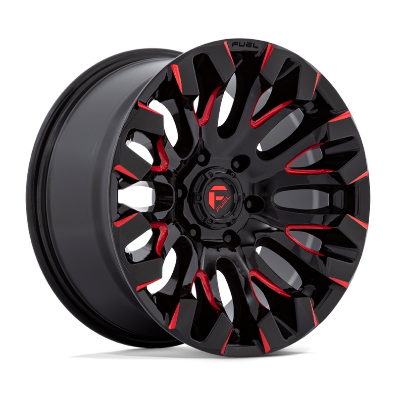 Fuel Wheels D829 Quake 18″ 6×139.7 Gloss Black Milled Red Tint