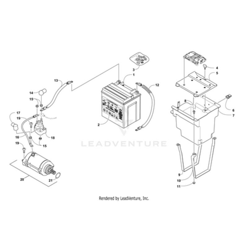 Battery Cable Chassis (6Awg) by Arctic Cat