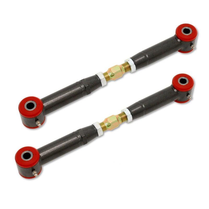 BMR 10-15 5th Gen Camaro Rear Adj. Toe Rods (Polyurethane) – Black Hammertone