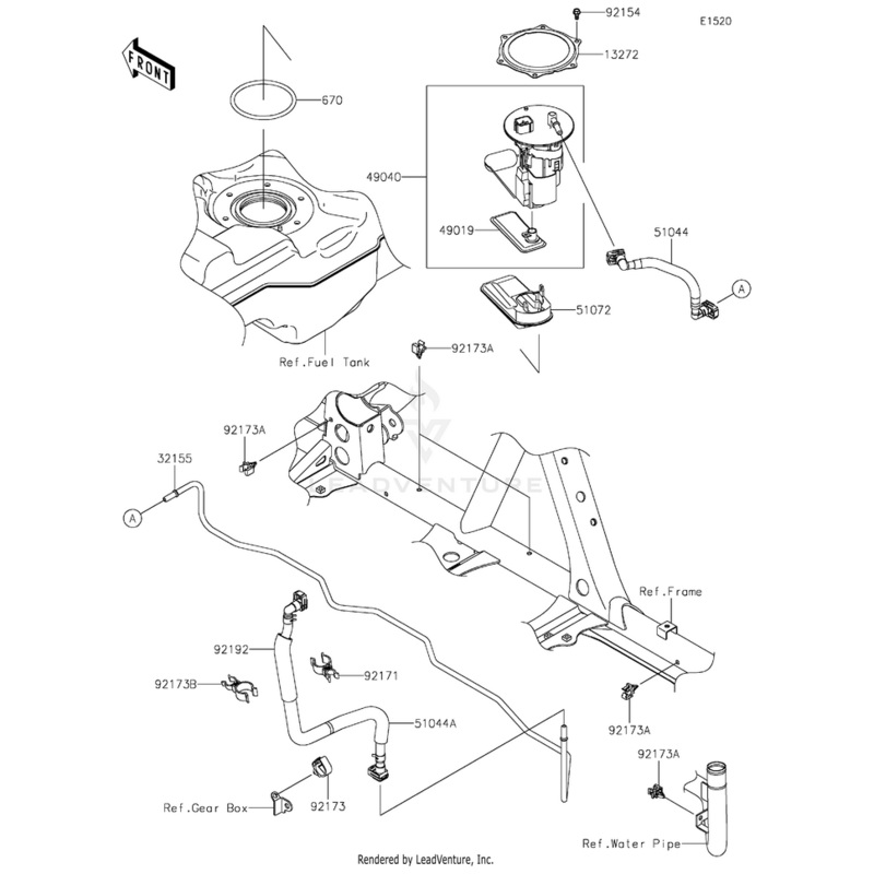 Tube-Assembly,Fuel Pump-Pipe by Kawasaki