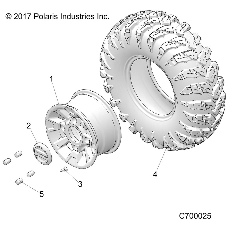 Wheel-14X6,Et 26.2 by Polaris