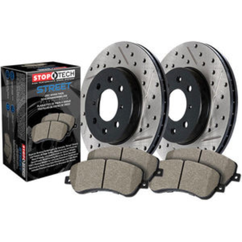 StopTech 7/96-98 Nissan 240SX 5-Lug Four Wheel Slotted Sport Brake Kit