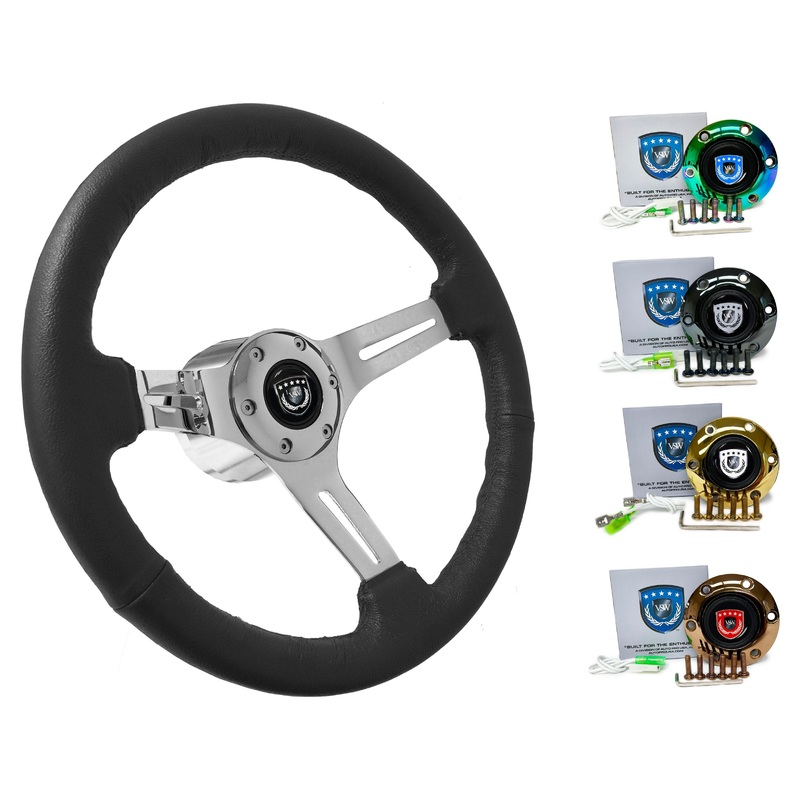 1987-90 Nissan Pulsar Steering Wheel Kit | Black Leather | ST3012BLK