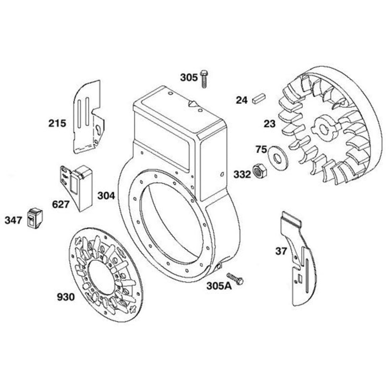 984. 555097 Briggs Flat Head Killswitch Housing