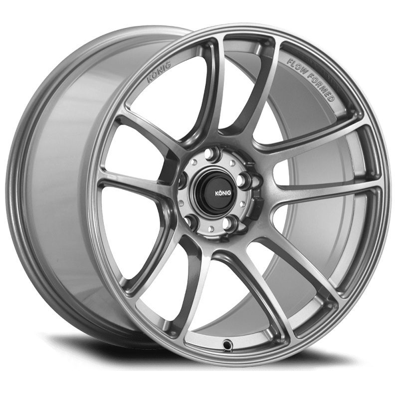 Konig Heliogram 18X10.5B 5X114.3 ET18 Titanium Metallic Knurled Bead Flow Formed