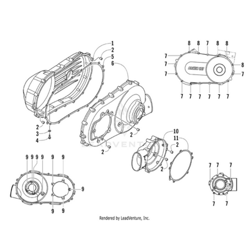 Clutch Cover Vtwin-Mach by Arctic Cat