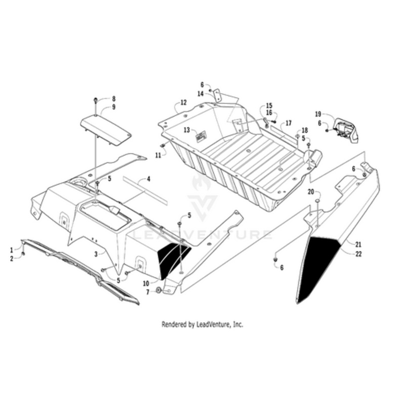 Air Intake Decal Rear-Vip Blue by Arctic Cat