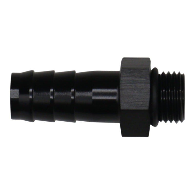 DeatschWerks 6AN ORB Male to 1/2in Male Triple Barb Fitting (Incl O-Ring) – Anodized Matte Black