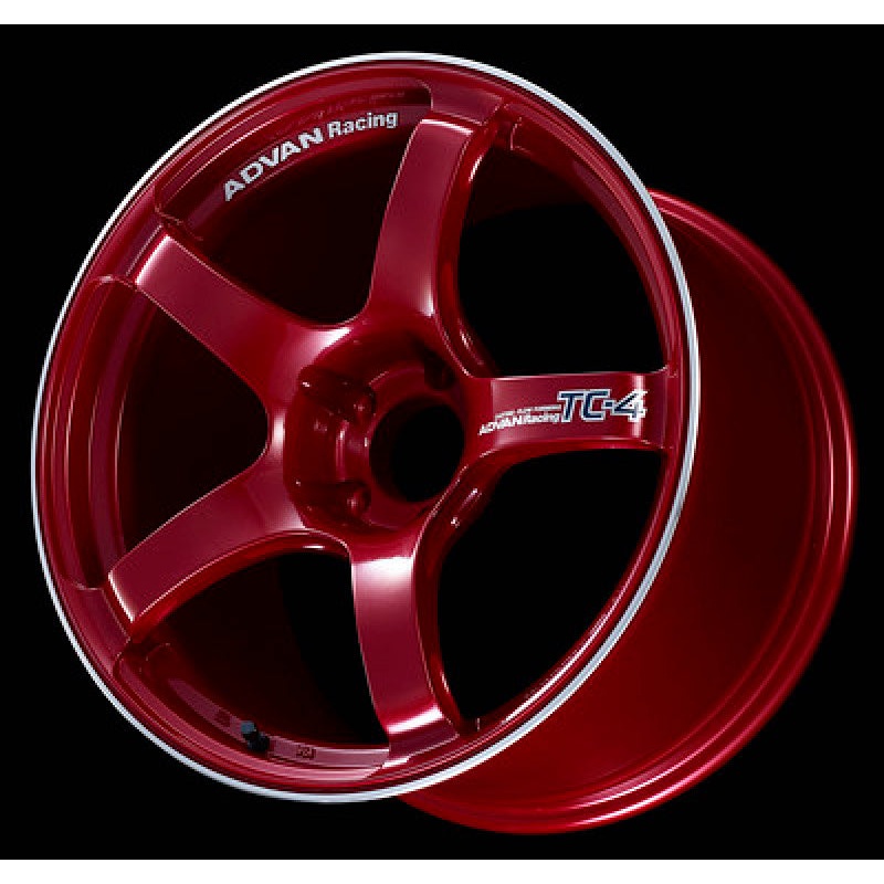 Advan TC4 15×5.5 +45 4-100 Racing Candy Red & Ring Wheel