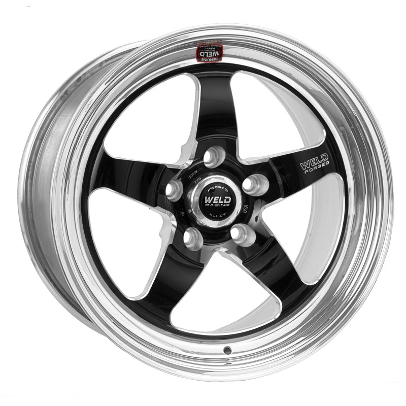 Weld S71 18×12 / 5×4.75 BP / 7.6in. BS Black Wheel (High Pad) – Non-Beadlock